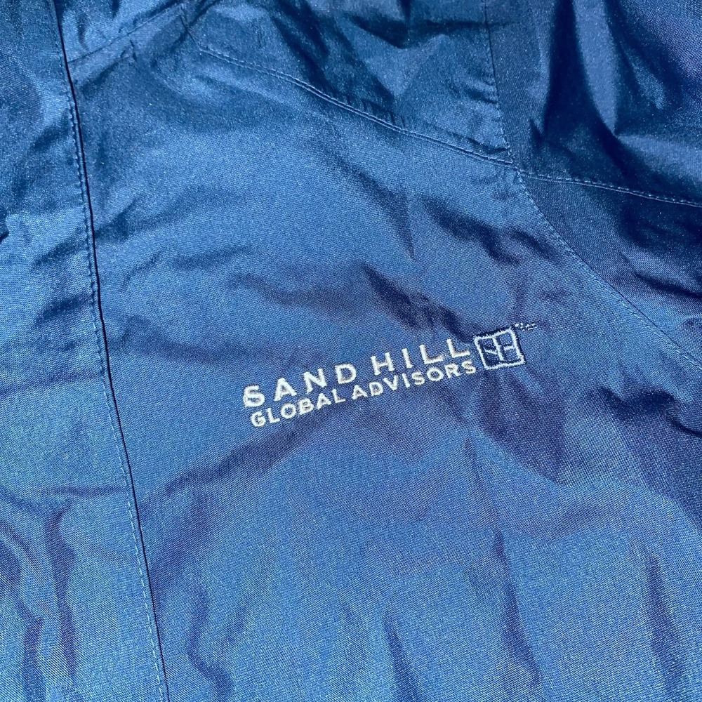 Eddie Bauer WeatherEdge Rain Jacket Womens XS Blue Hooded Waterproof Windbreaker - Picture 4 of 16